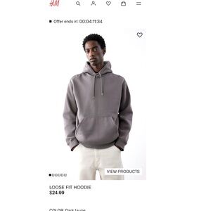 H&M hoodie dark grey